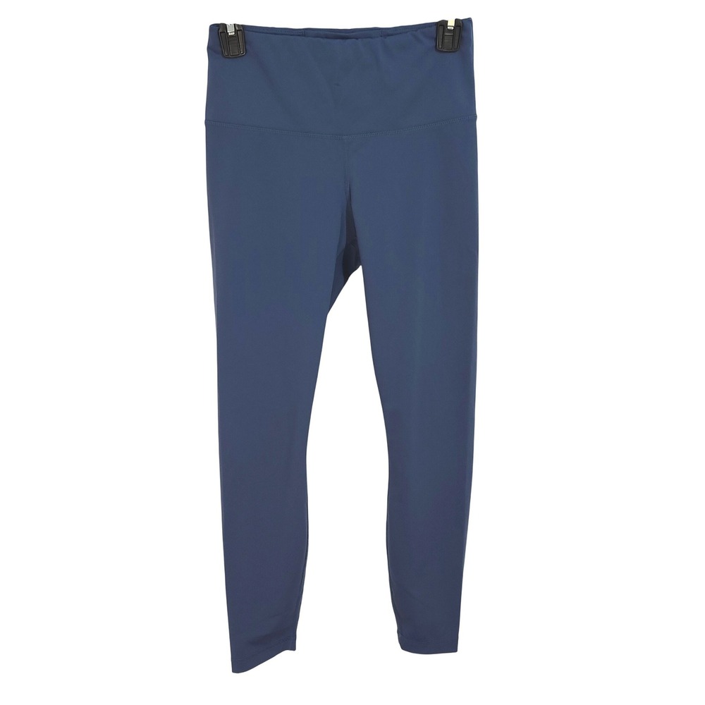 90 Degree by Reflex High Waisted Performance Ankle Leggings Womens Small Blue